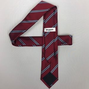NWOT Balmain Narrow Red Striped Tie